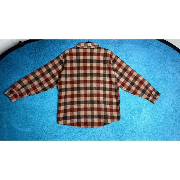 Vintage Gander Mountain Flannel Shirt Jacket Men’s L – Brown Tones - Picture 9 of 13